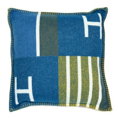 Hermes Wool Cashmere Avalon Vibration Pillow PM Outremer 1 of 3