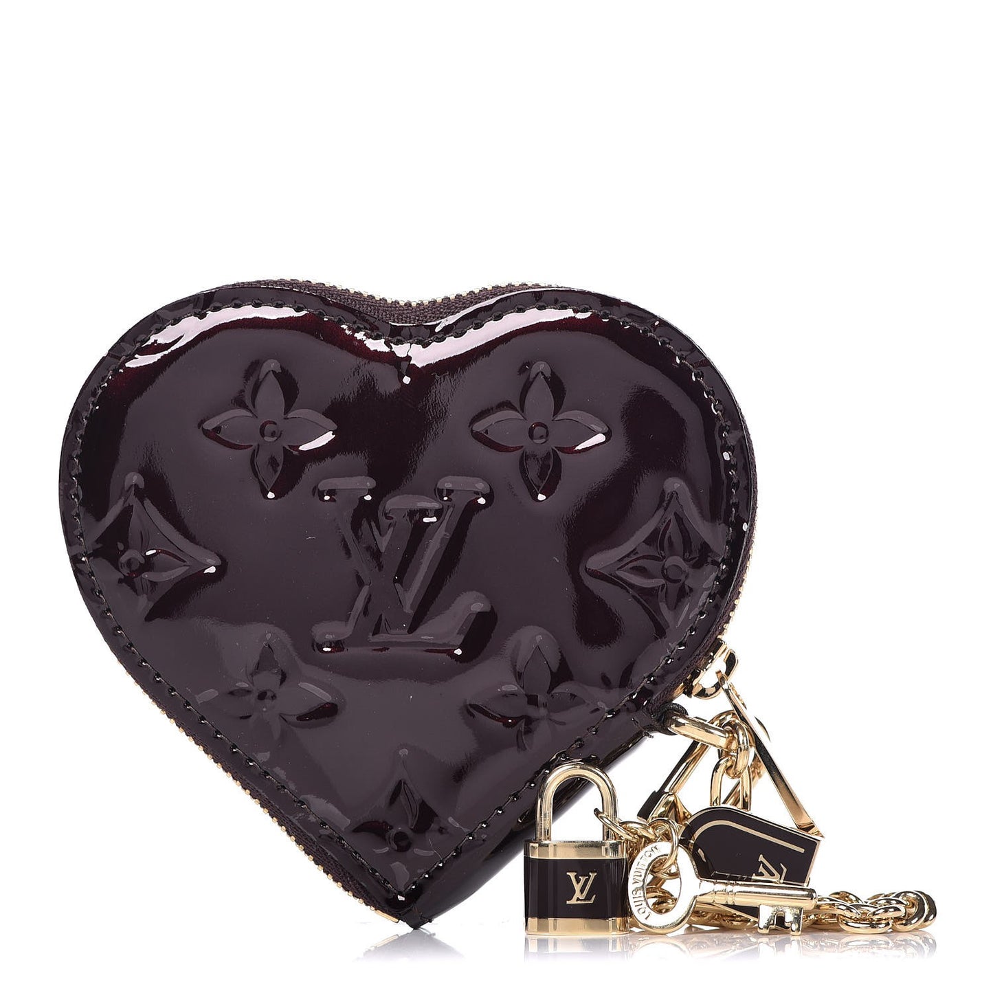 Vernis Coeur Heart Coin Purse Amarante