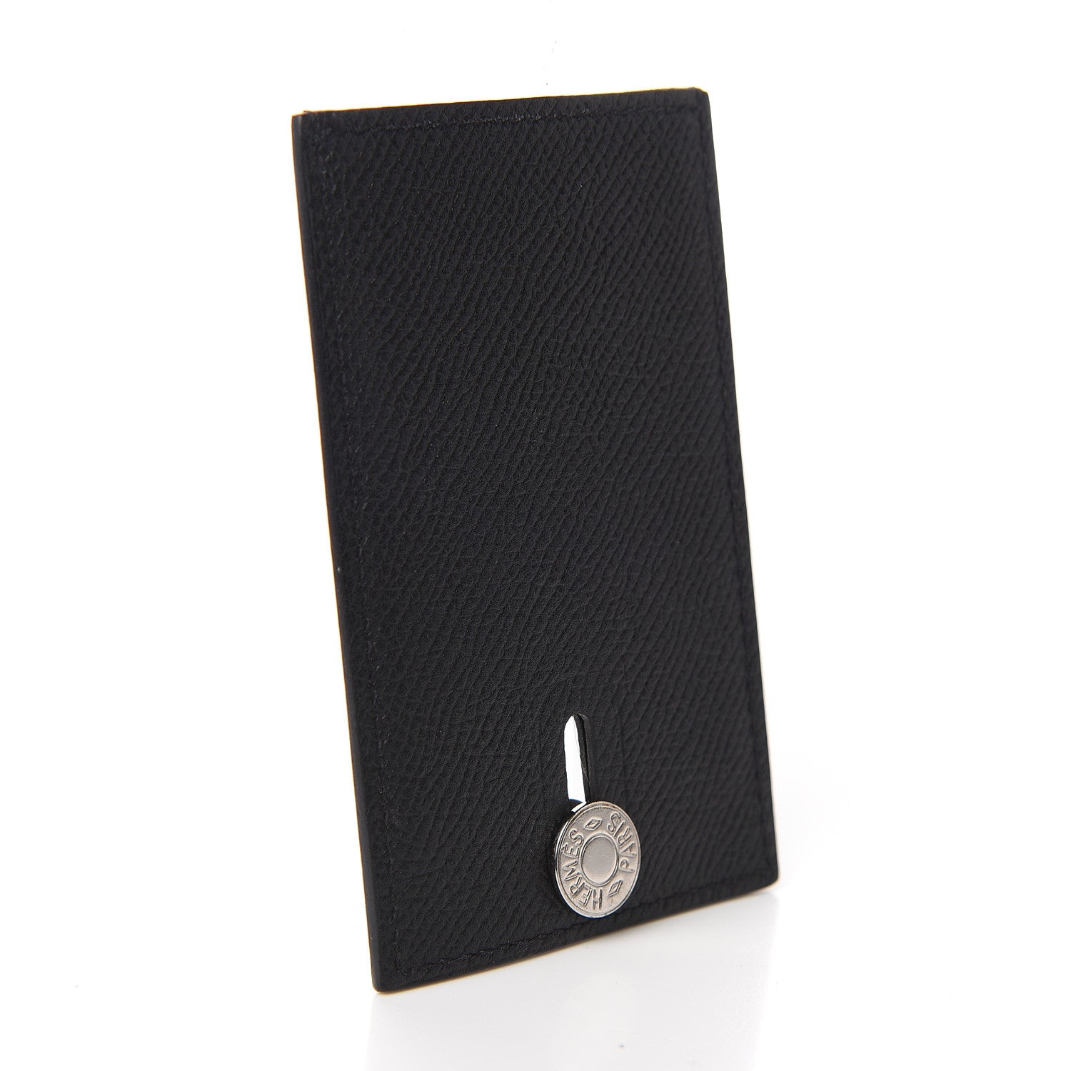 Hermes Epsom Diabolo Card Holder Case Black 2 of 7
