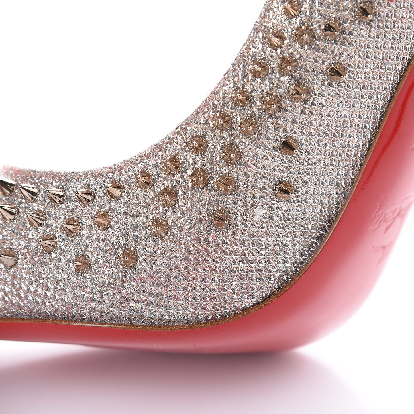Glitter Studded Escarpic 100 Pumps 40 Colombe Metal