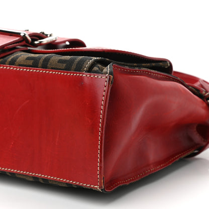 Fendi Zucca Pocket Shoulder Bag Tobacco Red 9 of 9