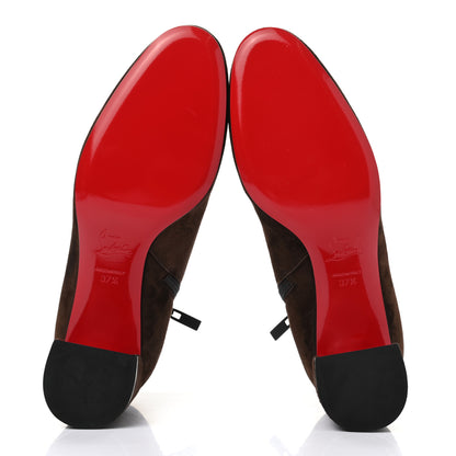 Christian Louboutin Veau Velours Turela 55 Ankle Boots 37.5 Ecureuil 5 of 8