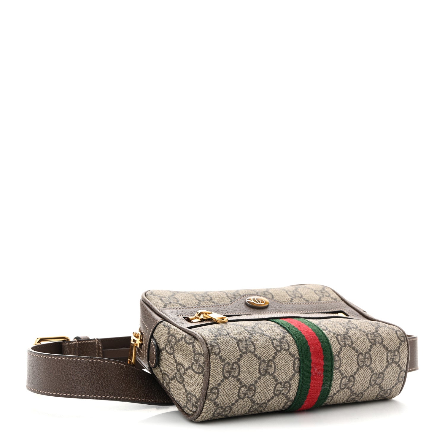 Gucci GG Supreme Monogram Web Small Ophidia Belt Bag 95 38 Dark Brown 4 of 11
