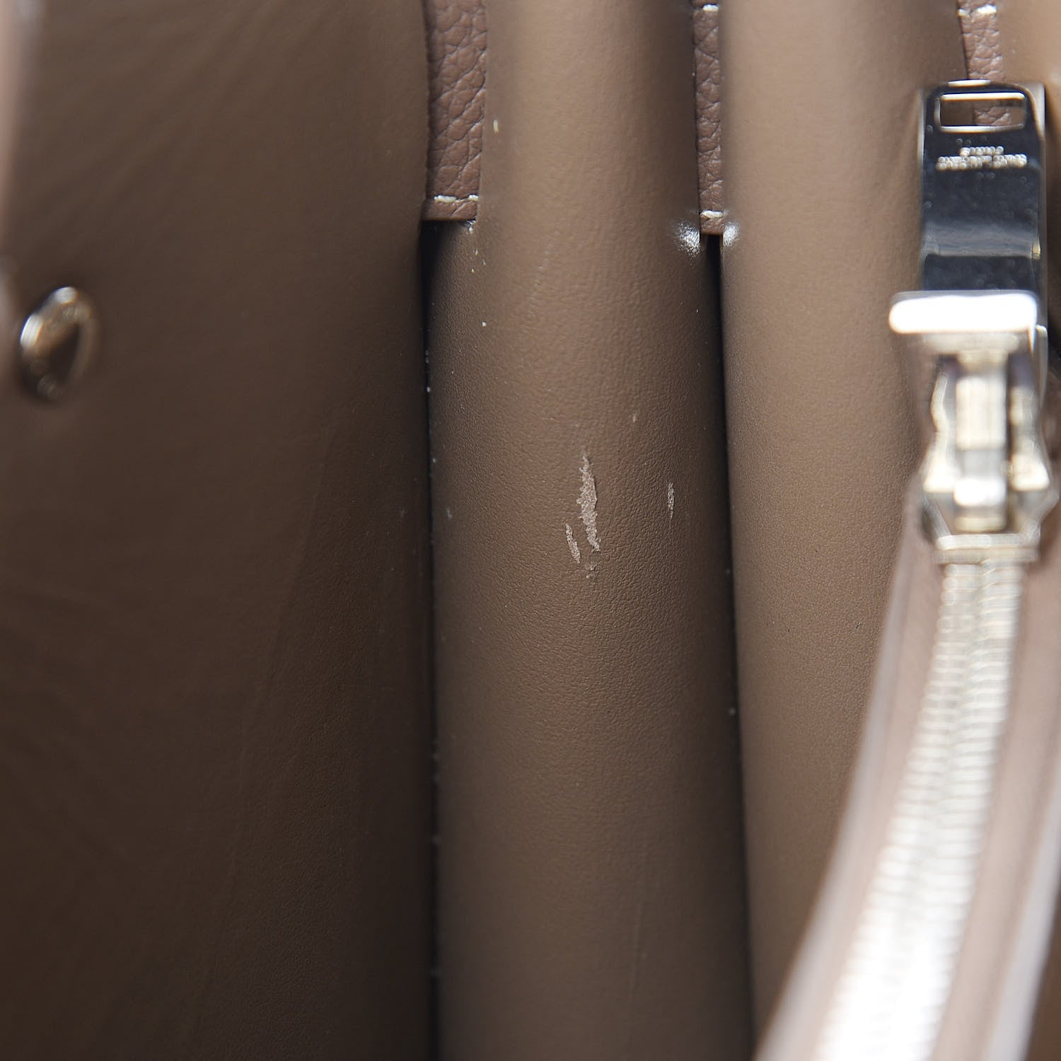 Saint Laurent Grained Calfskin Topstitch Small Classic Sac De Jour Taupe 7 of 13