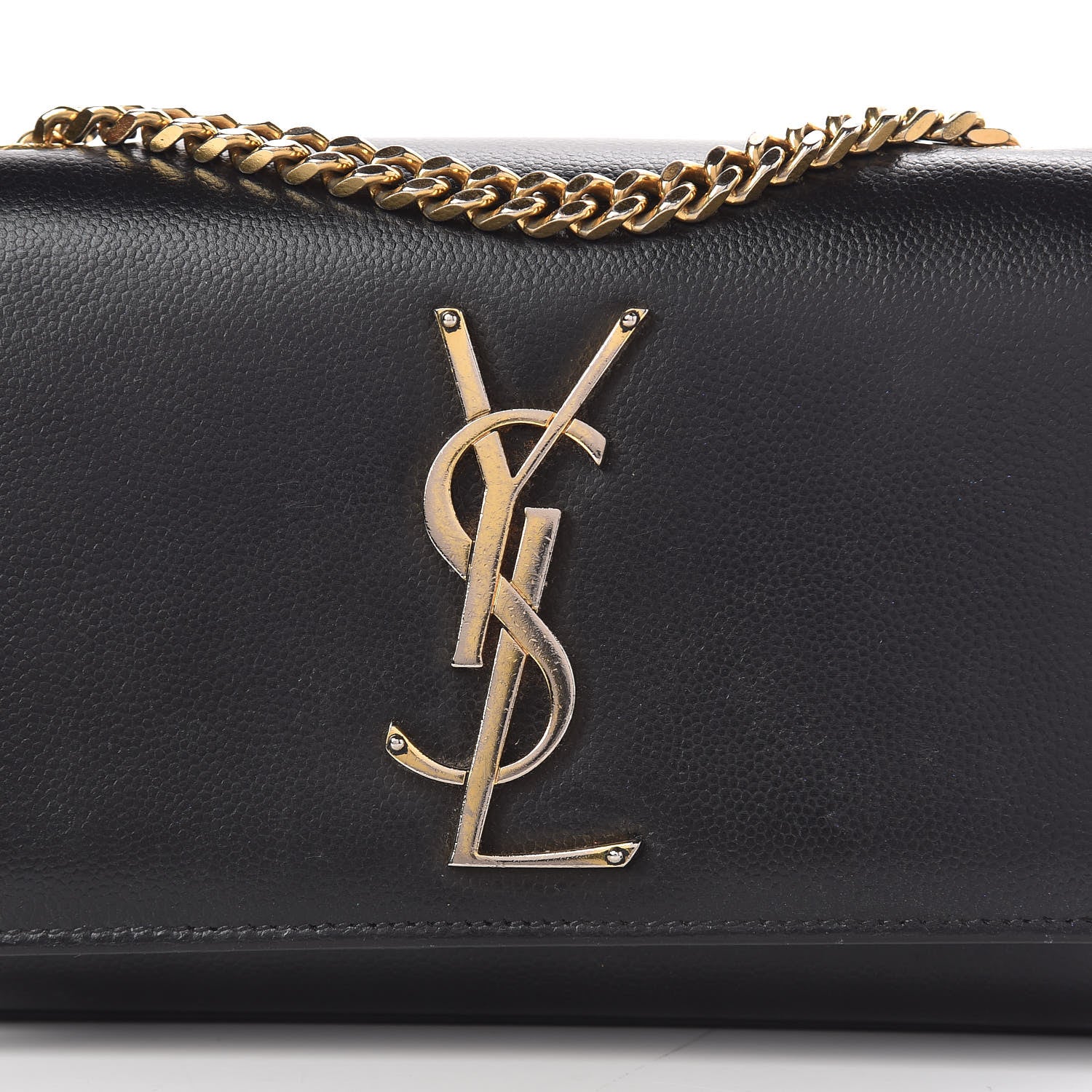 Saint Laurent Grain De Poudre Small Monogram Kate Satchel Black 18 of 18