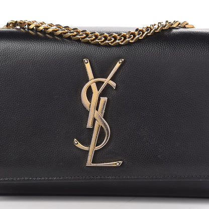 Saint Laurent Grain De Poudre Small Monogram Kate Satchel Black 18 of 18