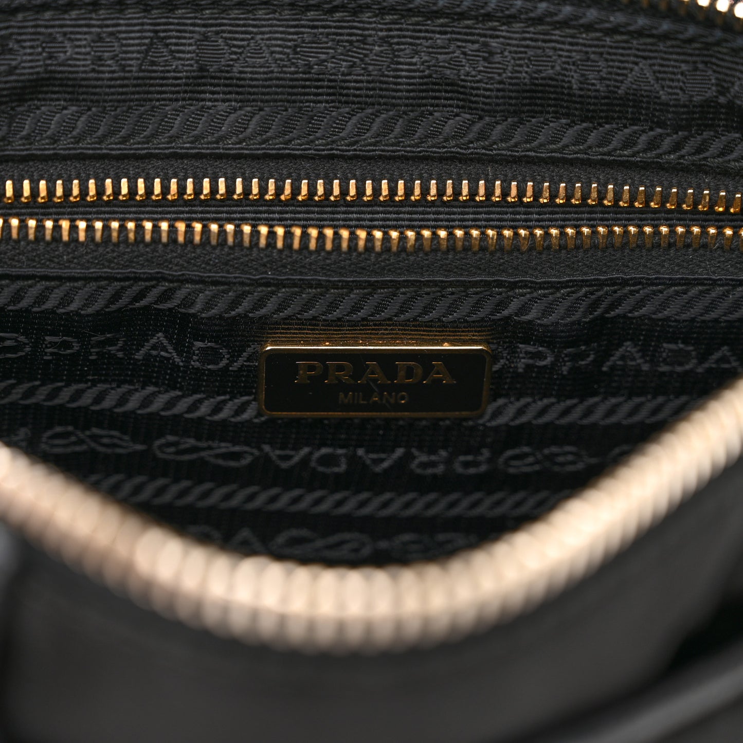 Tessuto Nylon Saffiano Crossbody Bag Black