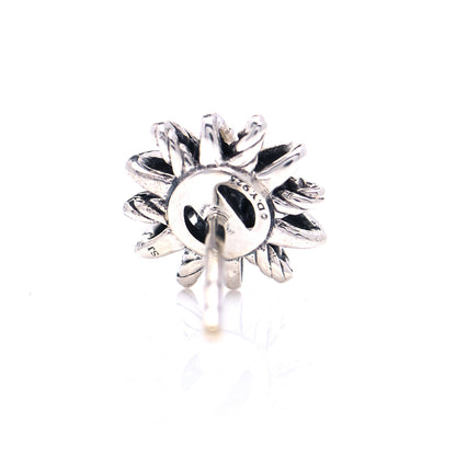 David Yurman Sterling Silver Diamond 10mm Starburst Earrings 3 of 3
