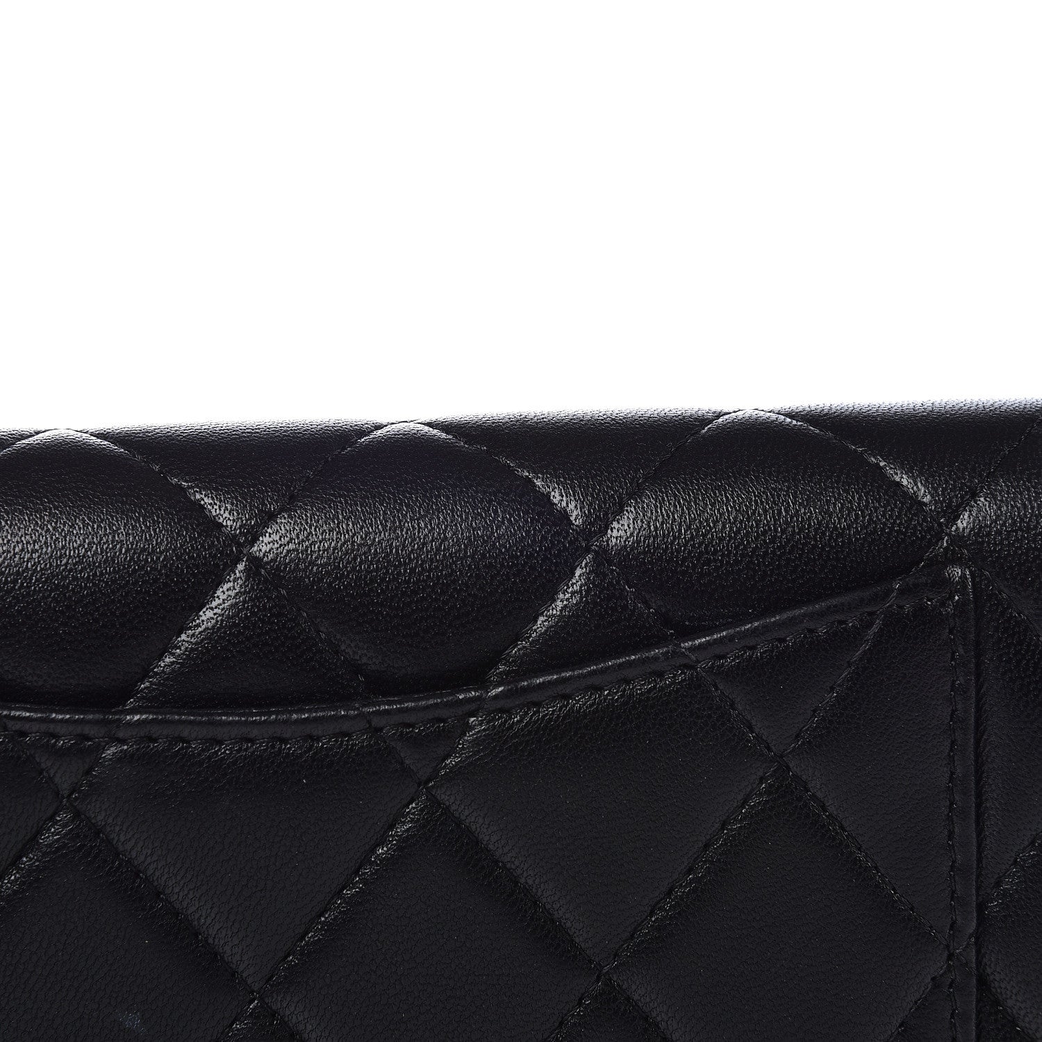 Chanel Lambskin Quilted Large Flap Wallet Black 12 of 13