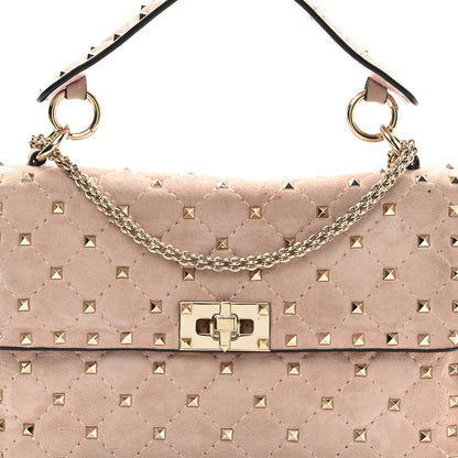 Valentino Garavani Suede Medium Rockstud Spike Shoulder Bag Loto 7 of 9