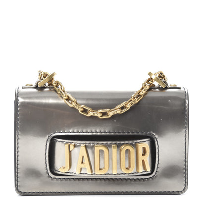 Christian Dior Metallic Calfskin J'Adior Mini Chain Flap Bag Silver 1 of 8