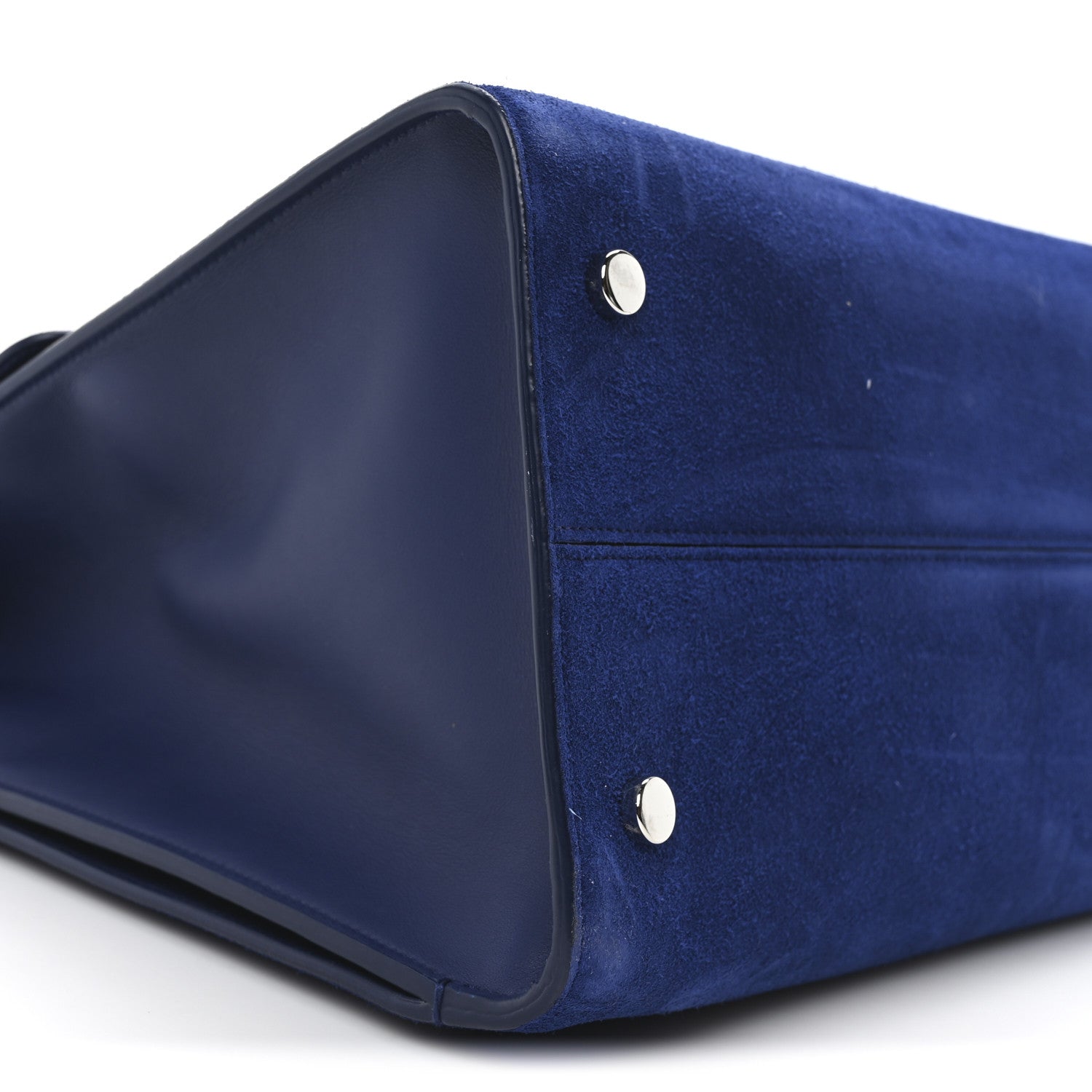 Christian Dior Suede Large Diorever Flap Navy 8 of 9