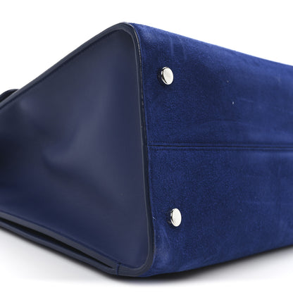 Christian Dior Suede Large Diorever Flap Navy 8 of 9