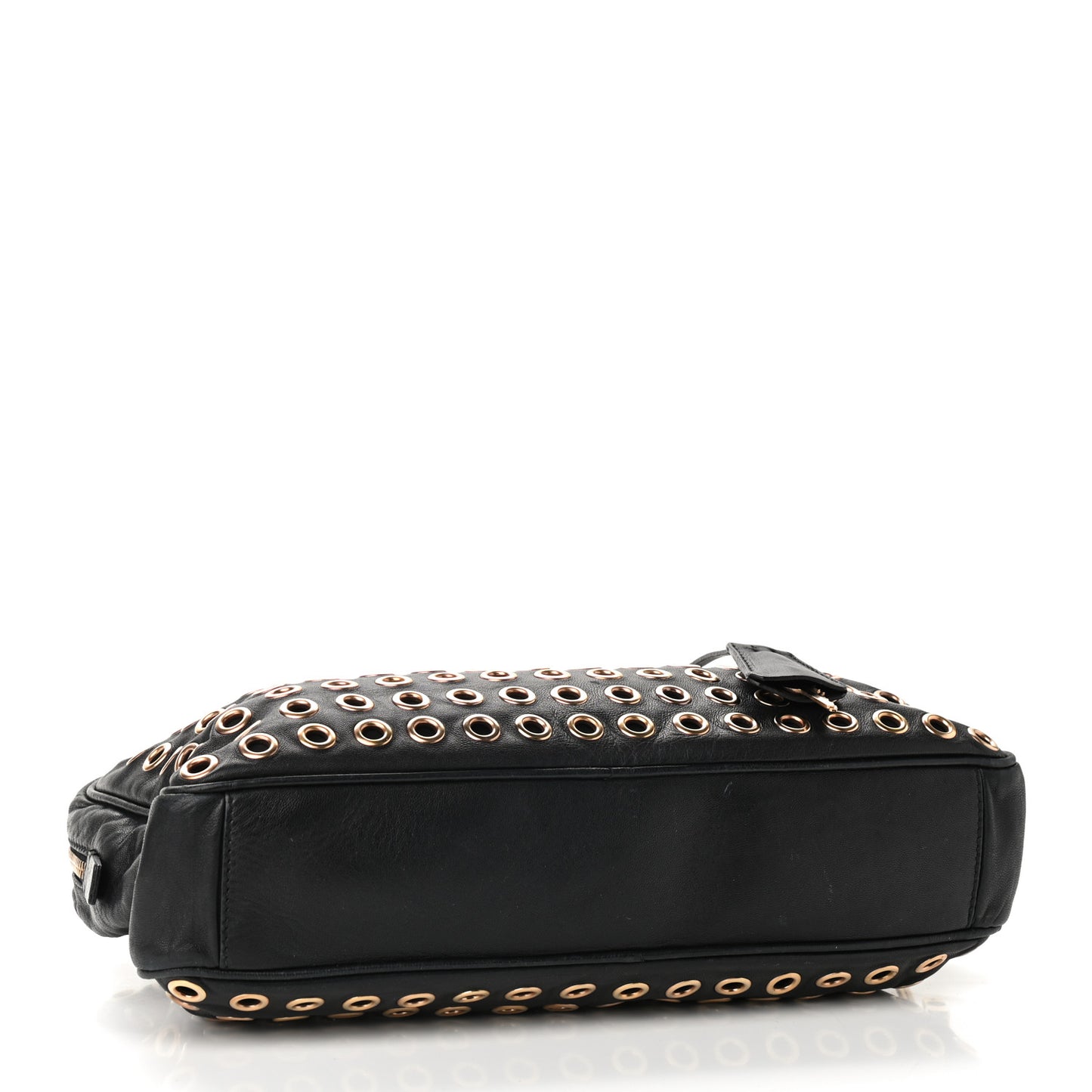 Nappa Metal Grommet Bauletto Black