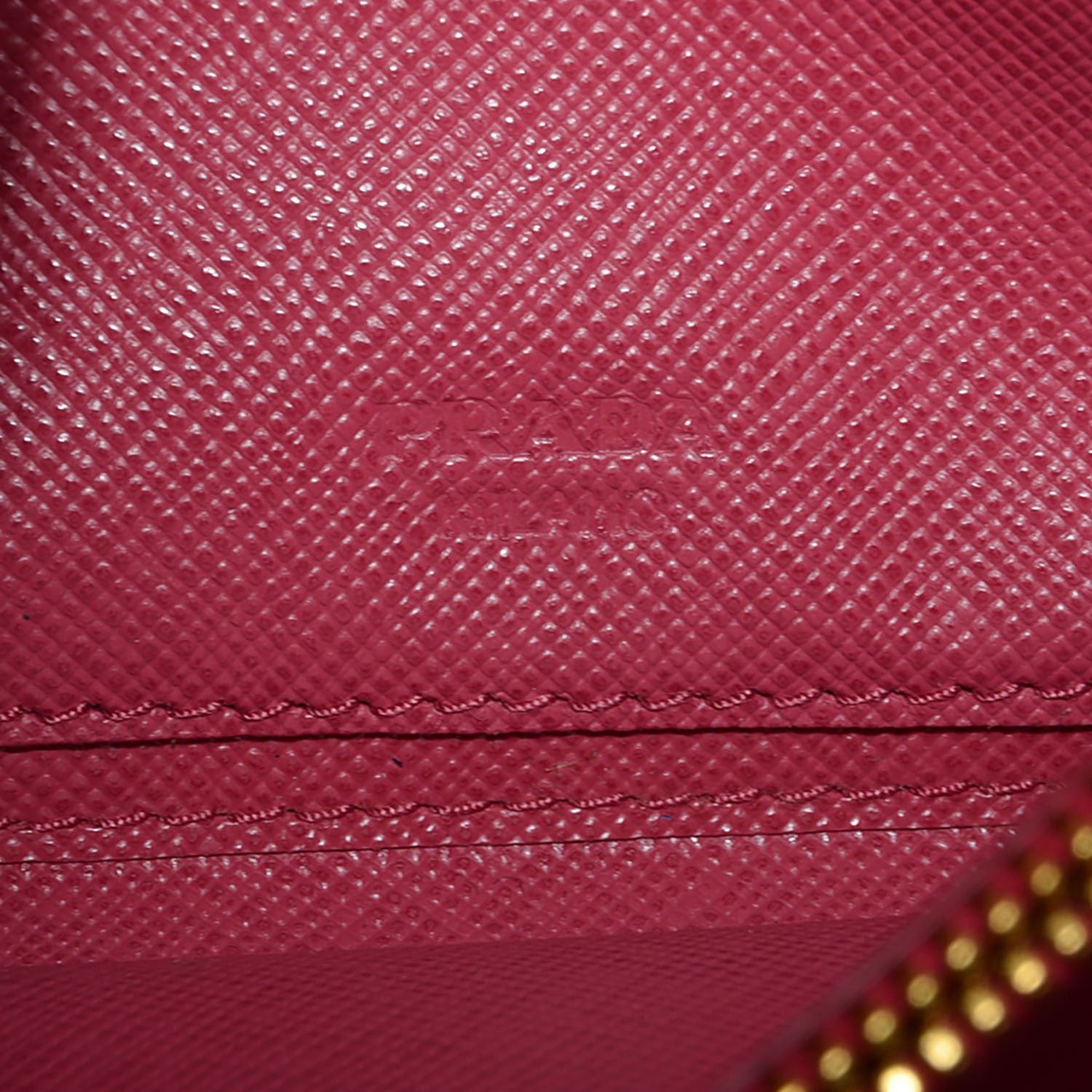 Prada Saffiano Metal Wristlet Wallet Peonia 7 of 9