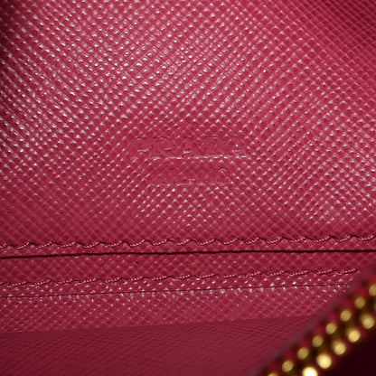 Prada Saffiano Metal Wristlet Wallet Peonia 7 of 9