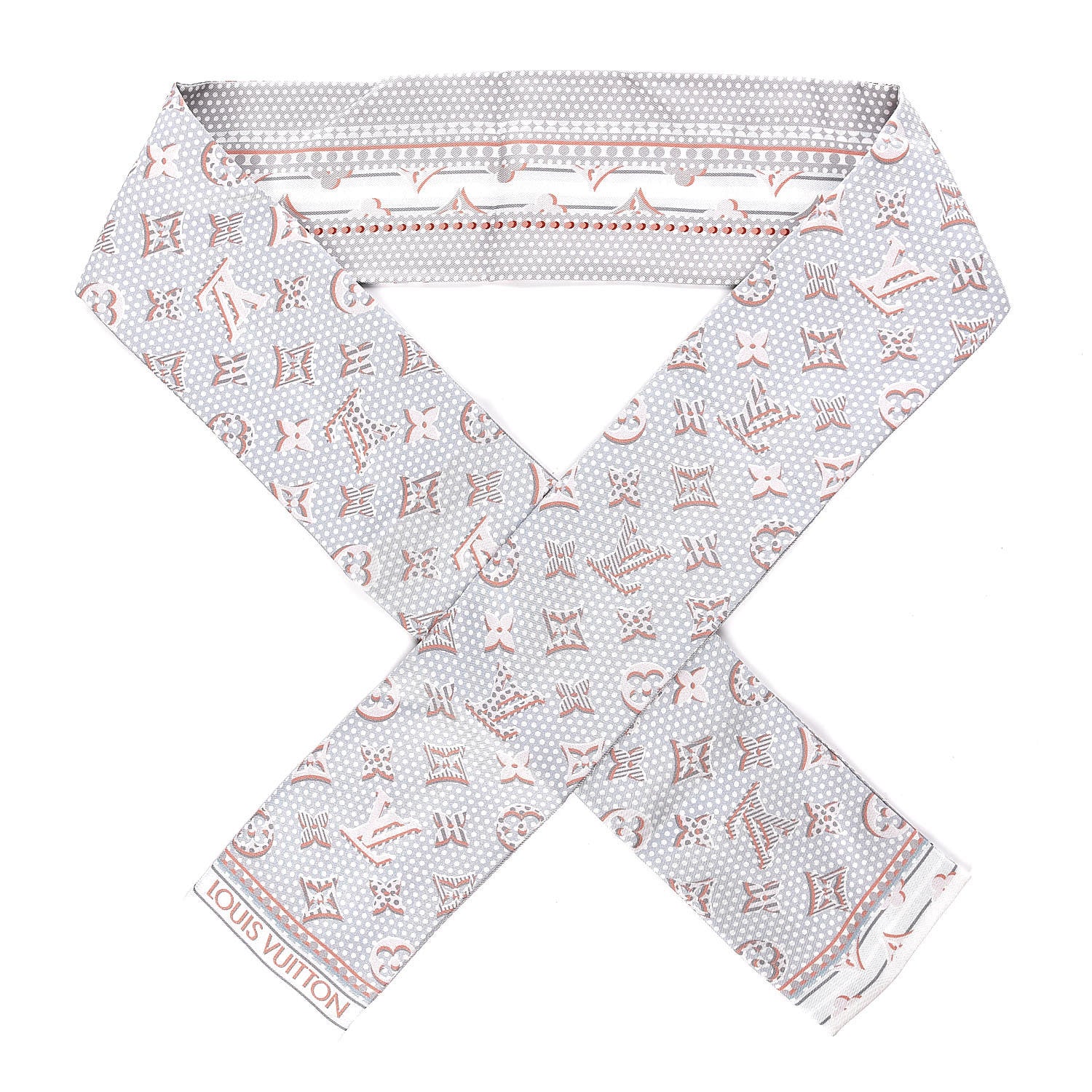 Louis Vuitton Silk Monodots Bandeau Light Blue 1 of 3