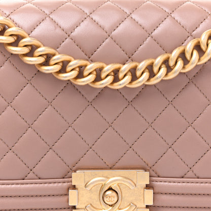 Chanel Lambskin Quilted Medium Boy Flap Beige 9 of 9