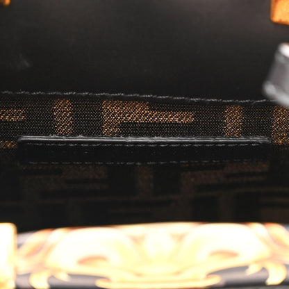 Fendi X VERSACE Vitello King Catalan Mirror Plexiglass Fendace FF Baroque Logo Mini Fendi Sunshine Shopper Tote Black Gold 6 of 10
