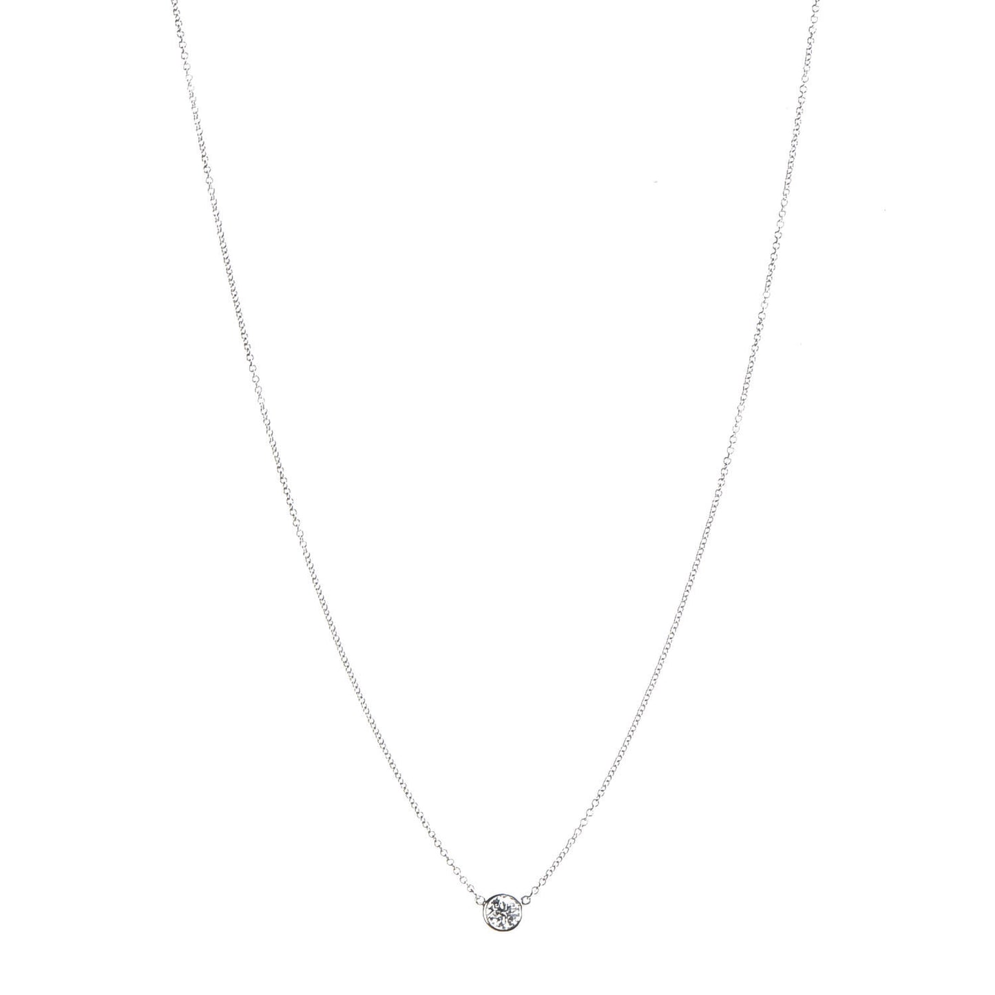 Platinum Diamond .35ct Elsa Peretti Diamonds by the Yard Pendant Necklace