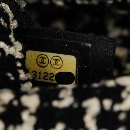 Chanel Glazed Calfskin Tweed Tweedy Tote Black 7 of 7