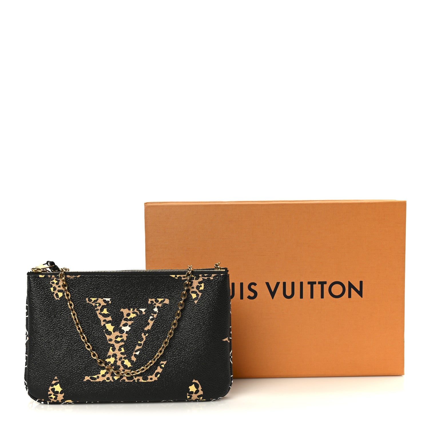Louis Vuitton Monogram Giant Jungle Pochette Double Zip Black