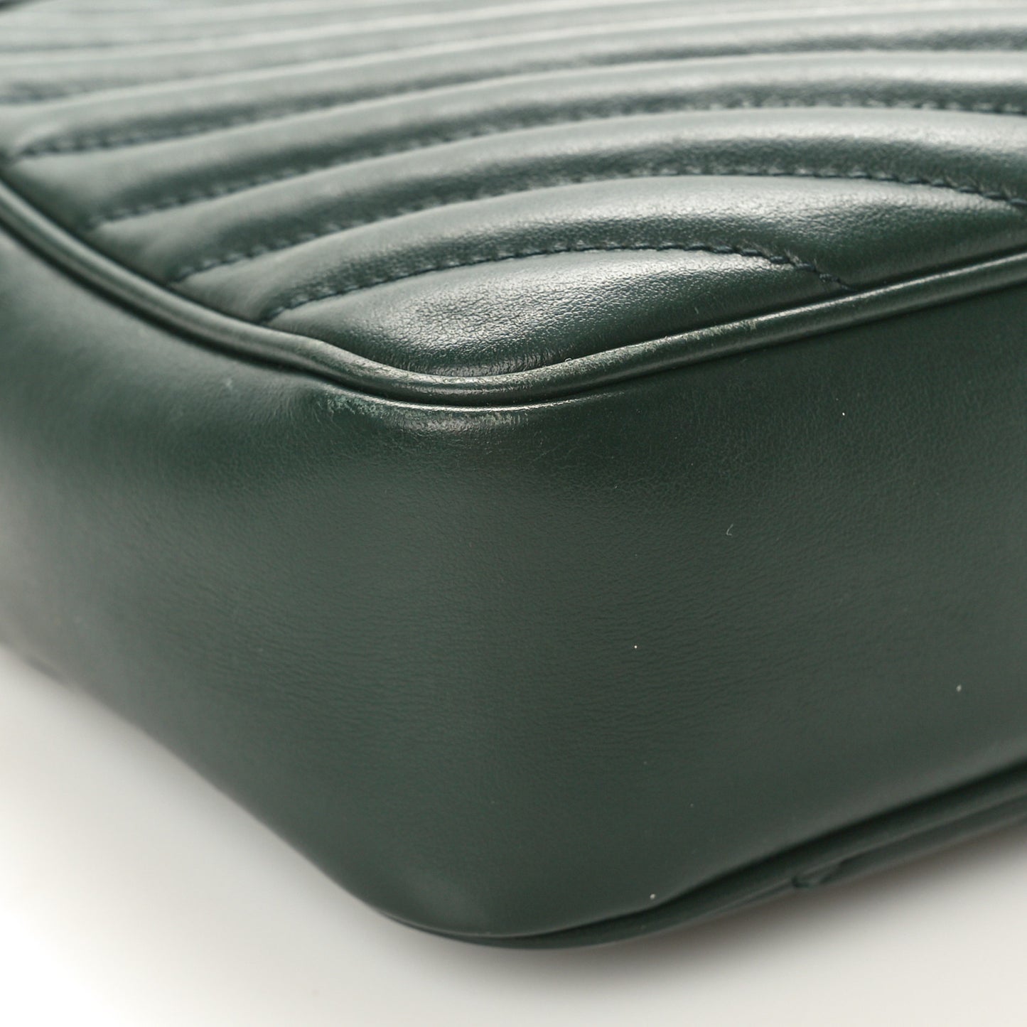 Calfskin Matelasse Monogram Lou Camera Bag Vert Fonce