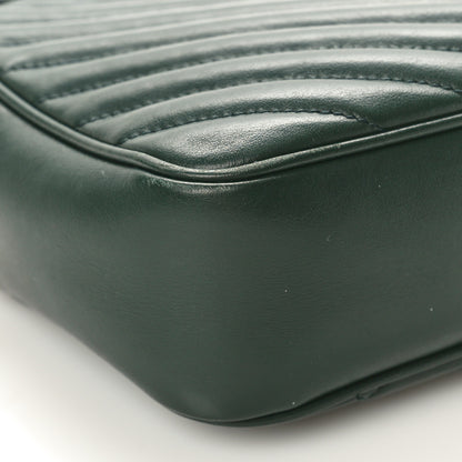 Saint Laurent Calfskin Matelasse Monogram Lou Camera Bag Vert Fonce 9 of 17