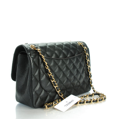 Chanel Caviar Quilted Jumbo Double Flap Black 3 of 8