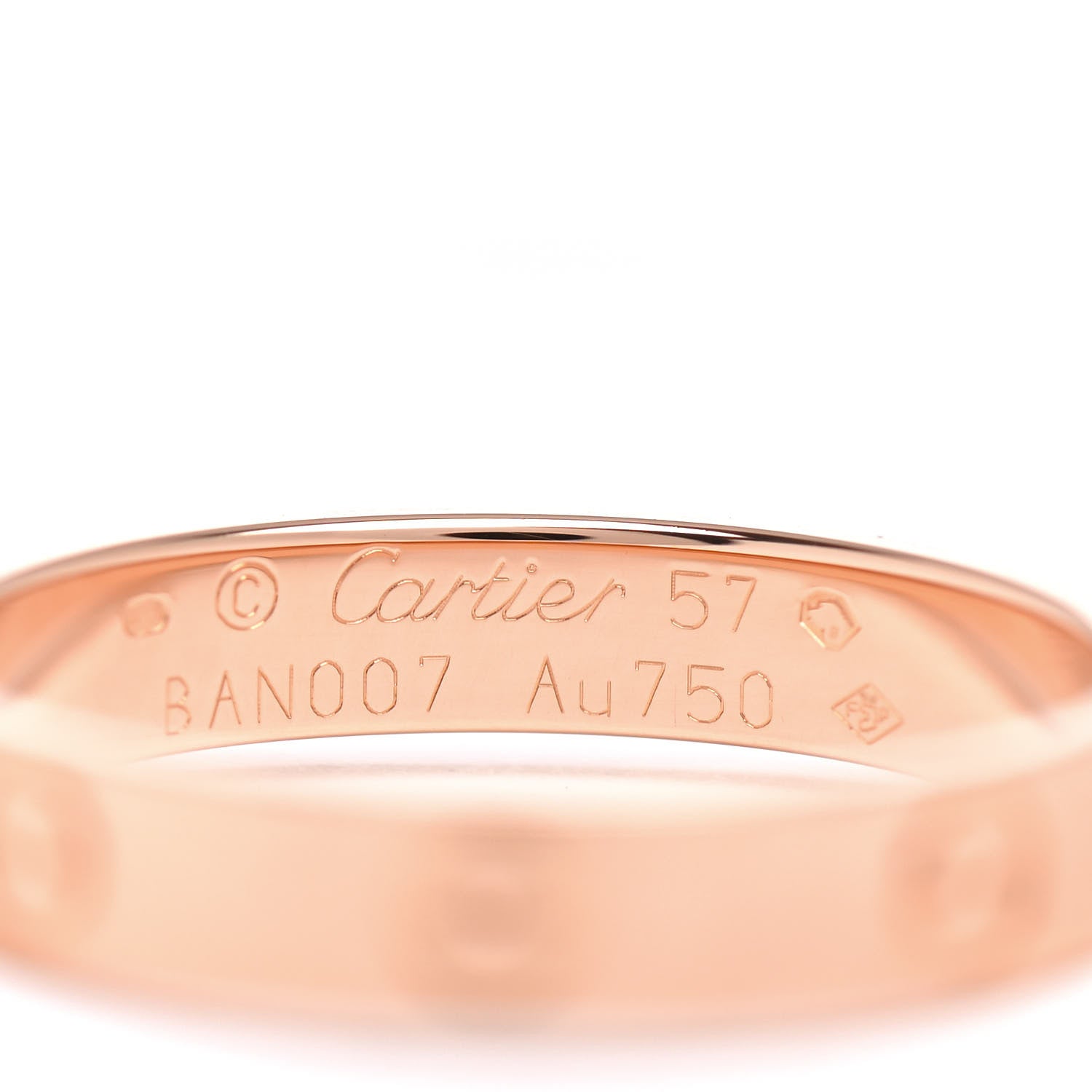 Cartier 18K Pink Gold 3.5mm LOVE Wedding Band Ring 57 8 4 of 4