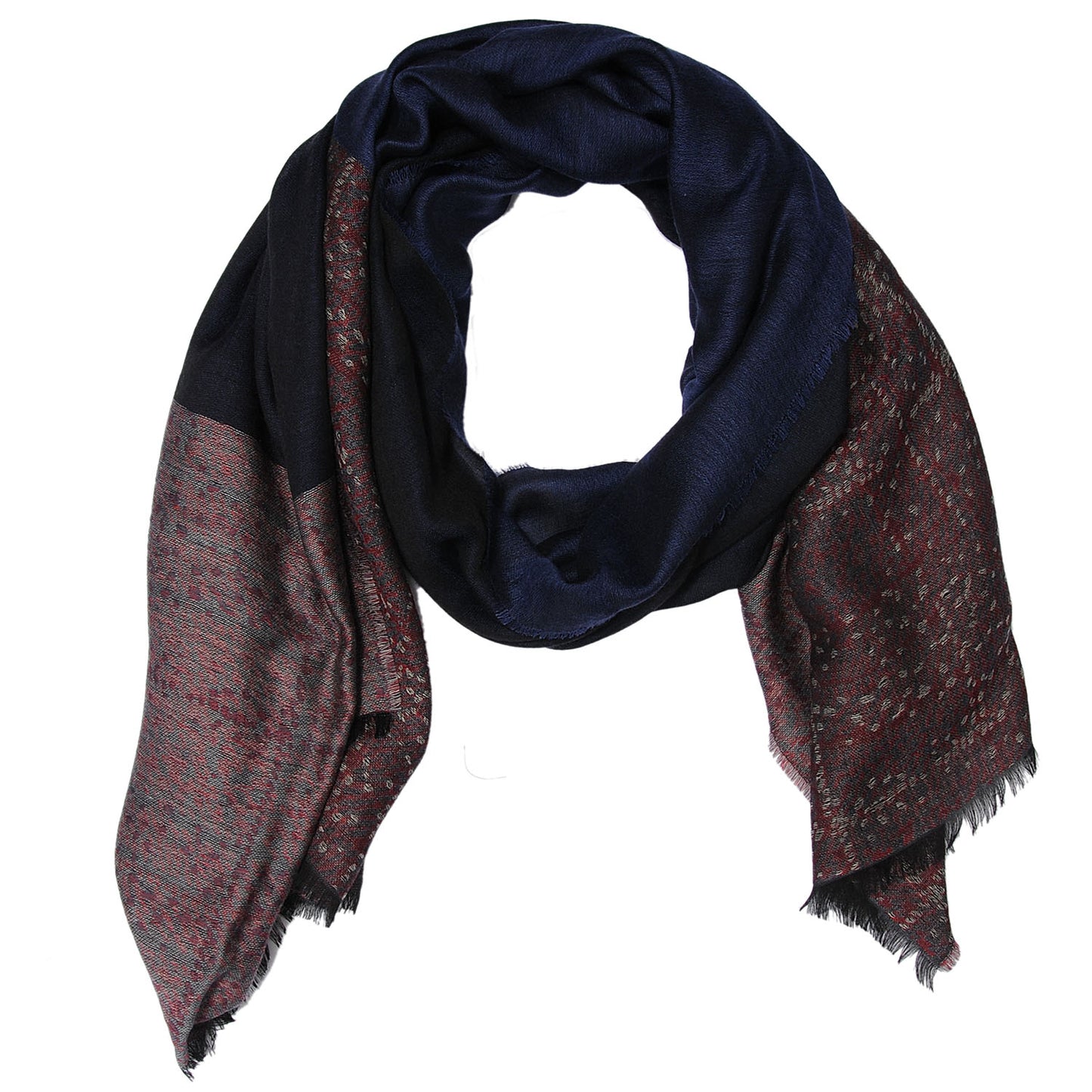 Cashmere Wool Silk CC Logo Scarf