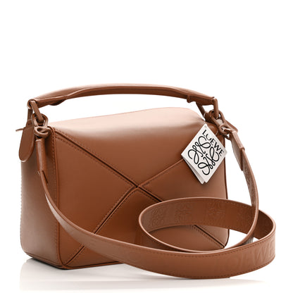 Loewe Satin Calfskin Small Puzzle Bag Pecan 3 of 9