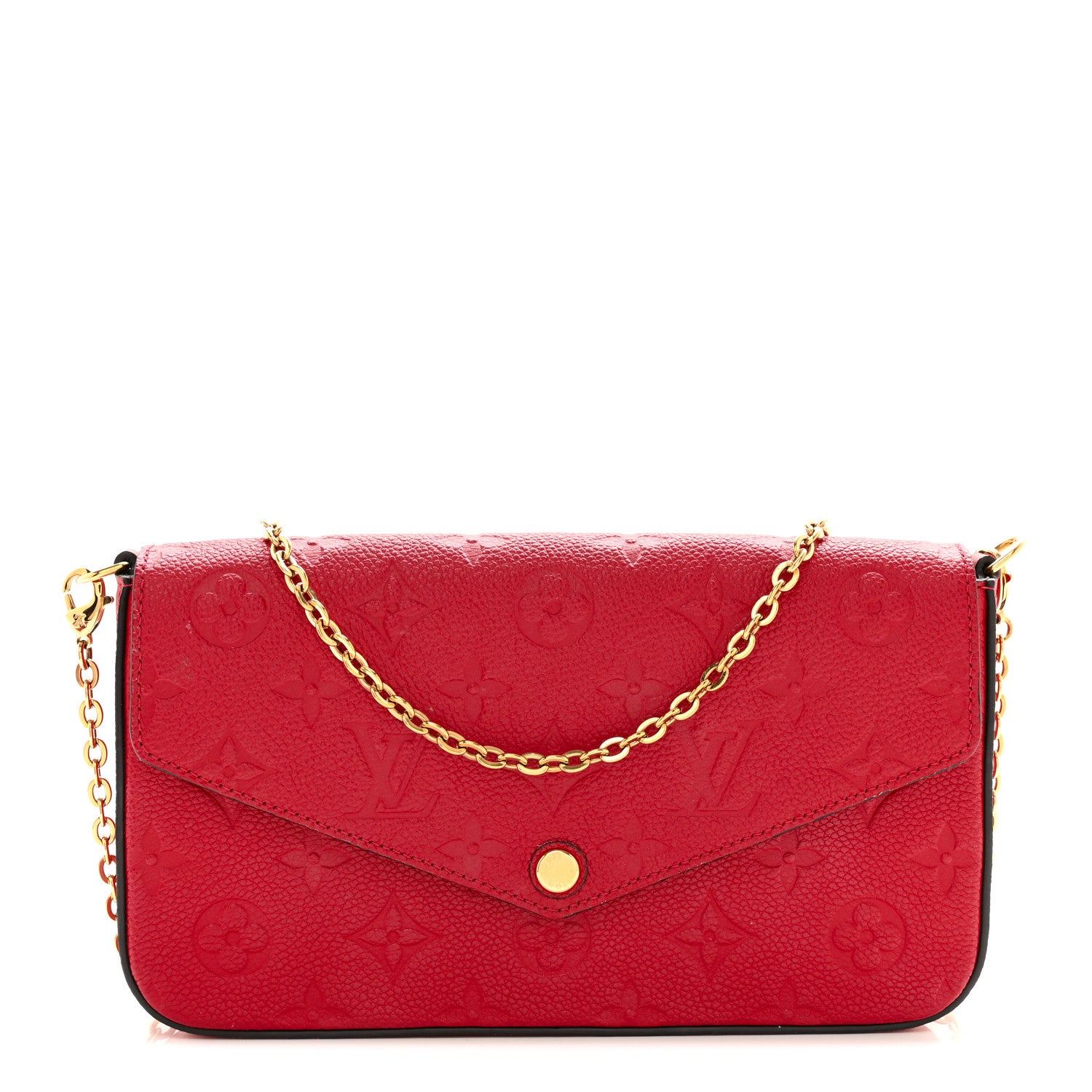 Louis Vuitton LOUIS VUITTON Empreinte Pochette Felicie Chain Wallet Cherry 1 of 14