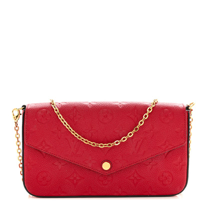 Louis Vuitton LOUIS VUITTON Empreinte Pochette Felicie Chain Wallet Cherry 1 of 14