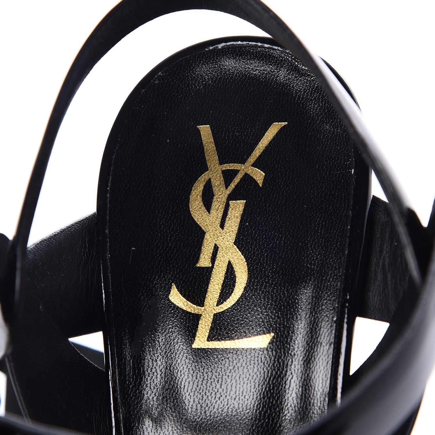 Saint Laurent Patent Tribute 105 Platform Sandals 38.5 Black 8 of 9