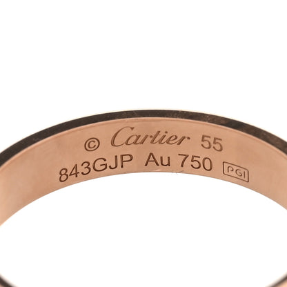 Cartier 18K Pink Gold 3.5mm LOVE Wedding Band Ring 55 7.25 4 of 5