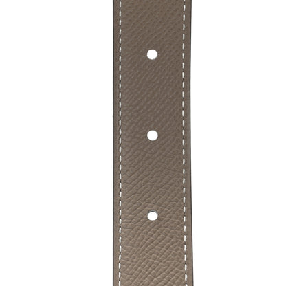 Hermes Swift Epsom 24mm H au Carre Twist Belt 75/30 Black Etoupe 4 of 5