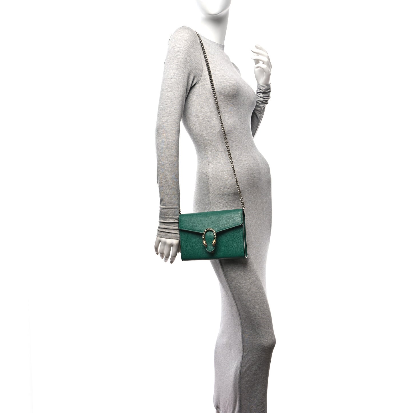 Calfskin Mini Dionysus Chain Wallet Emerald