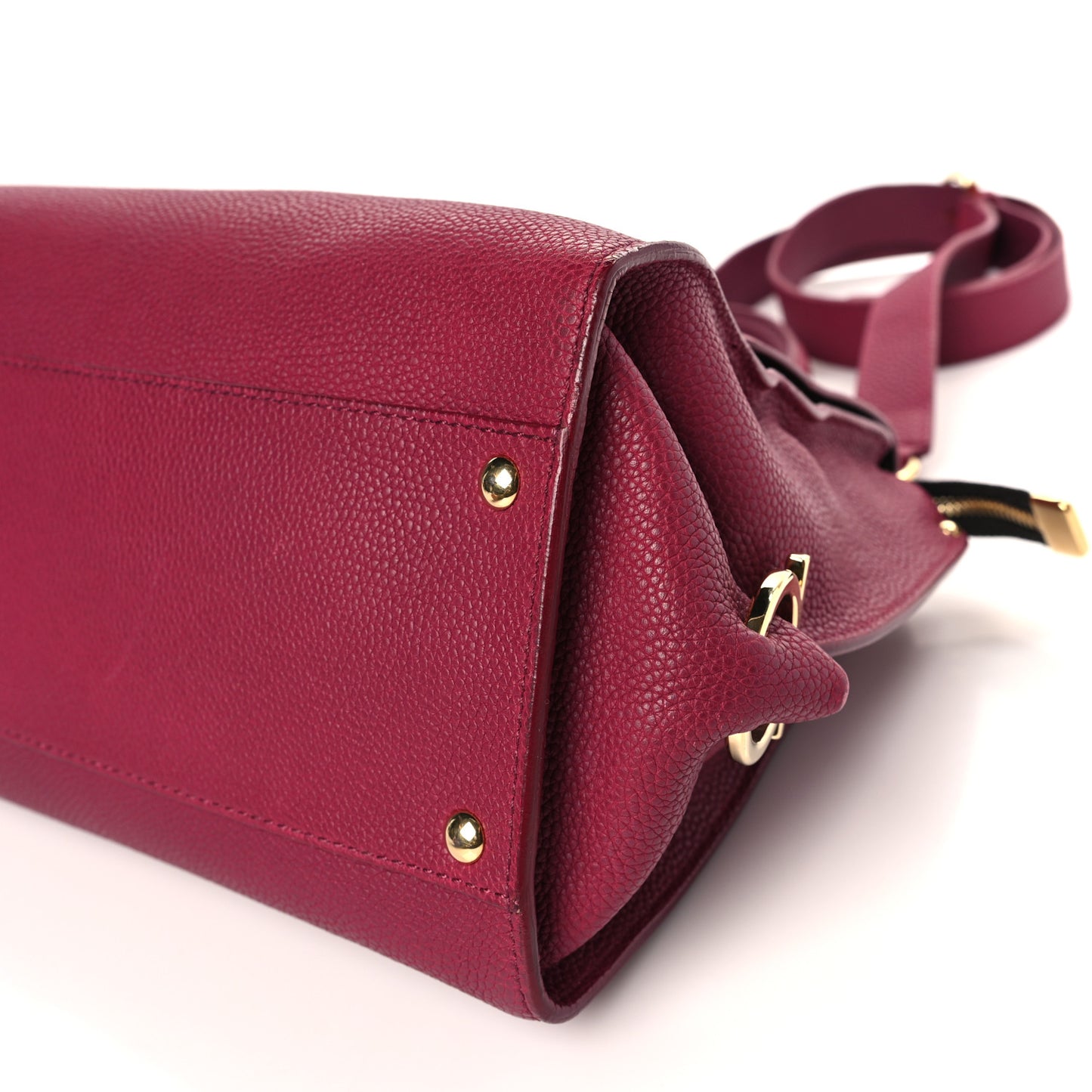 Grained Calfskin Sofia Satchel Pink