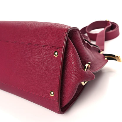 Salvatore Ferragamo Grained Calfskin Sofia Satchel Pink 8 of 9