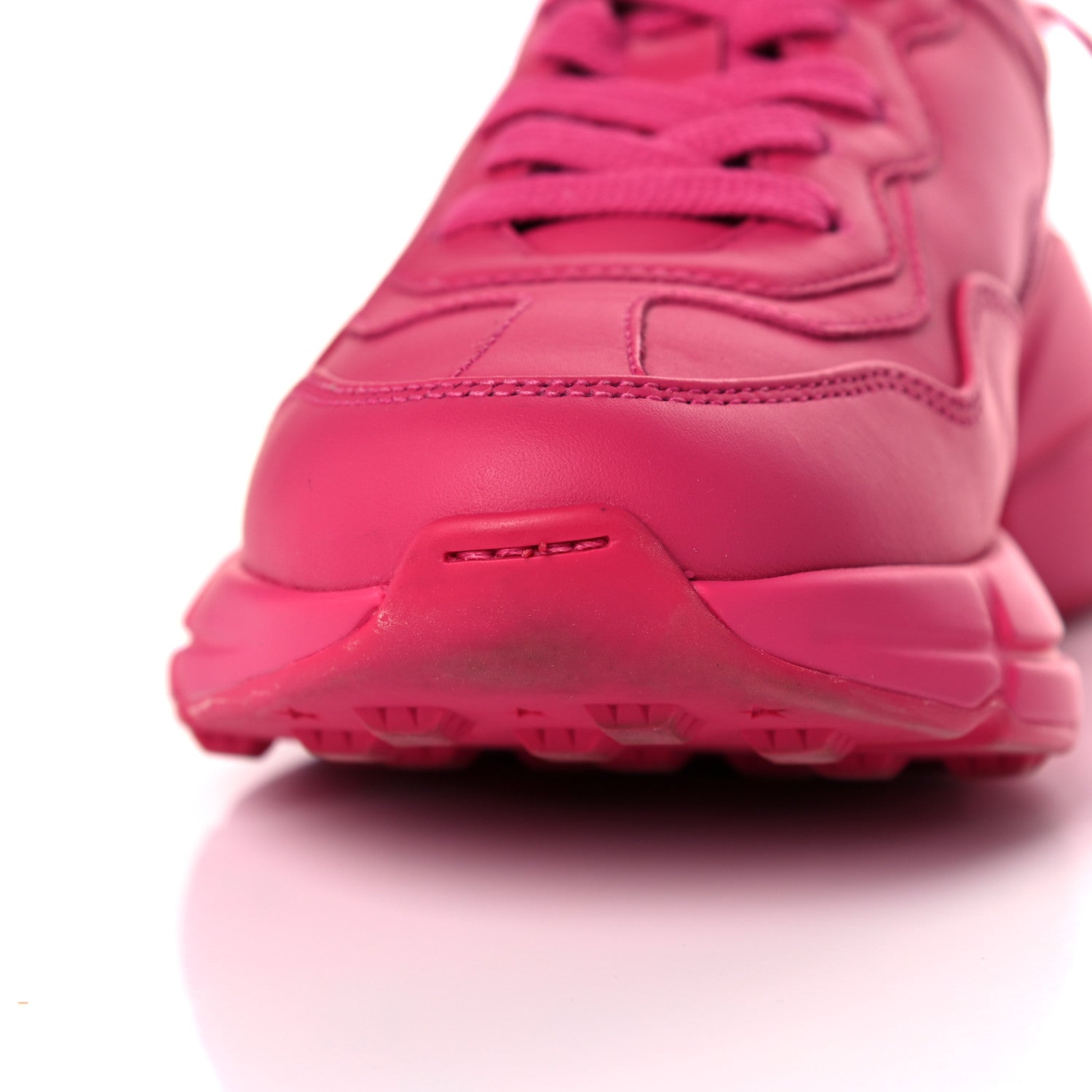 Gucci Calfskin Logo Womens Rhyton Sneakers 36 Box Pink 9 of 10