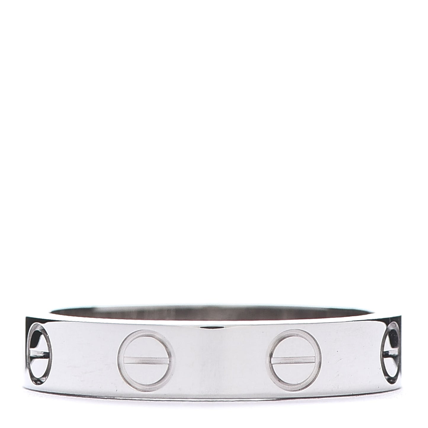 18K White Gold 3.5mm LOVE Wedding Band Ring 49 4.75
