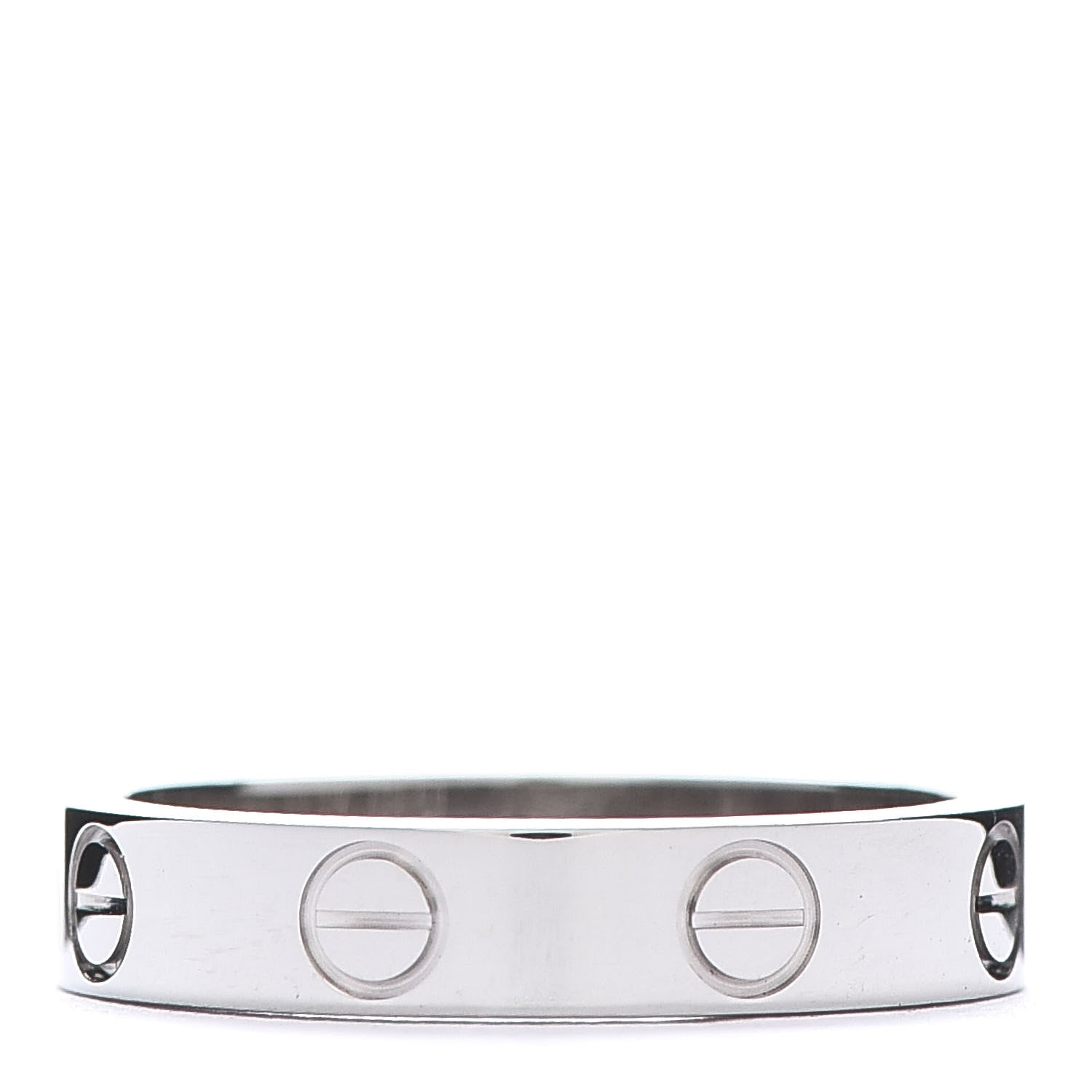 Cartier 18K White Gold 3.5mm LOVE Wedding Band Ring 49 4.75 3 of 4