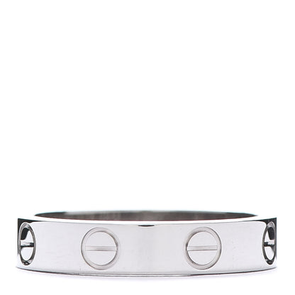 Cartier 18K White Gold 3.5mm LOVE Wedding Band Ring 49 4.75 3 of 4