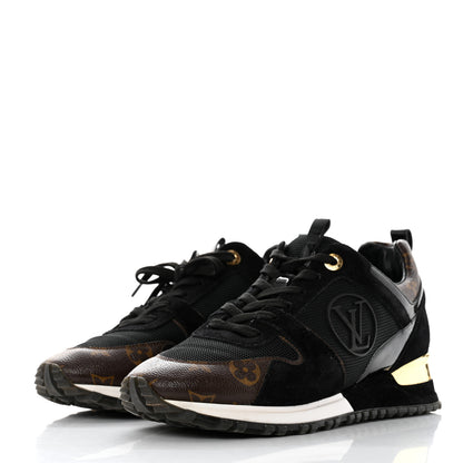 Louis Vuitton Suede Monogram Run Away Sneakers 40 Black 3 of 8