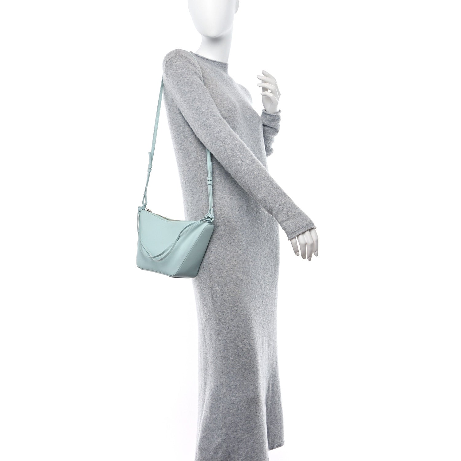 Loewe Calfskin Mini Hammock Hobo Soft Blue Iceberg 2 of 17