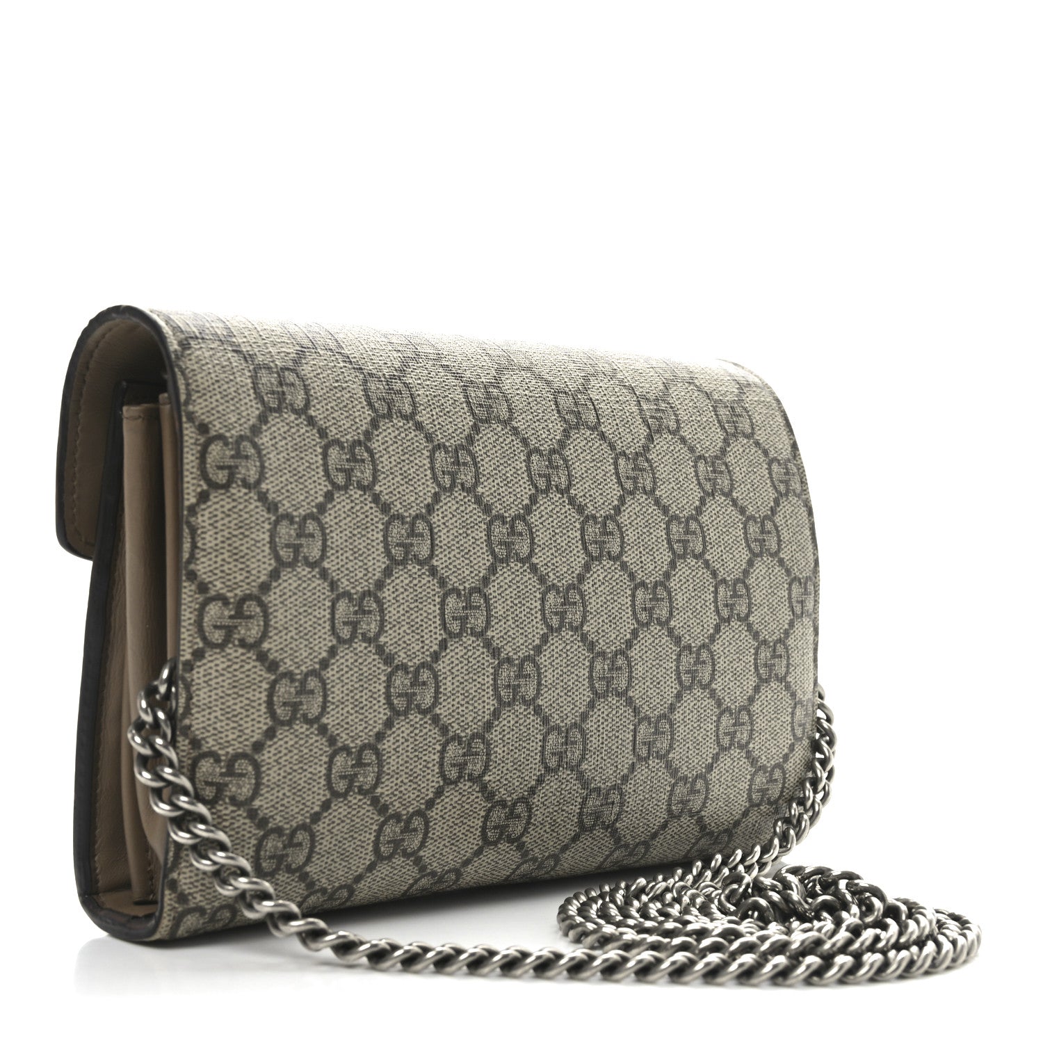 Gucci GG Supreme Monogram Mini Dionysus Chain Wallet Beige Taupe 3 of 10