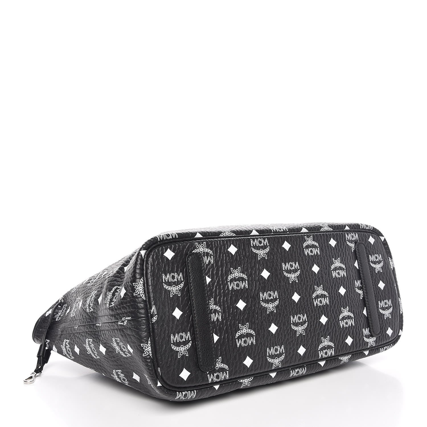 MCM Visetos Medium Reversible Shopper Tote Black 6 of 15