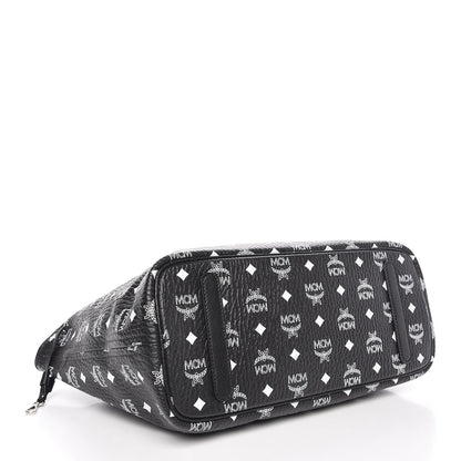 MCM Visetos Medium Reversible Shopper Tote Black 6 of 15
