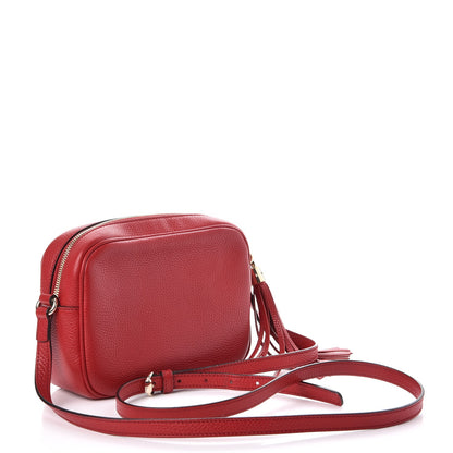 Gucci Pebbled Calfskin Small Soho Disco Bag Tabasco Red 3 of 9